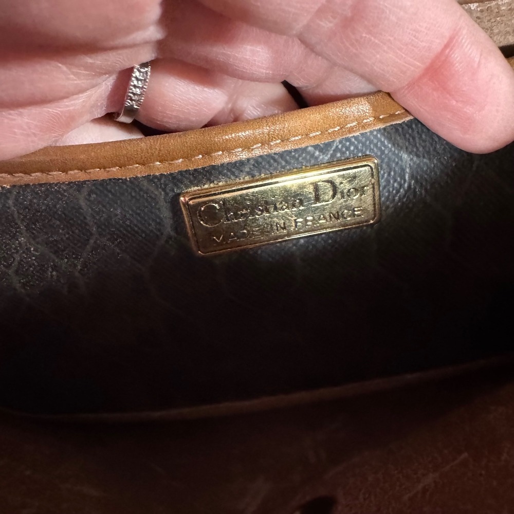 Vintage Christian Dior Paris Crossbody Bag Honeycomb Logo Crossbody Bag - Picture 8 of 8